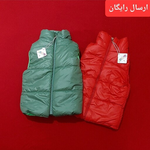 کاپشن نوزادی پافر نوزادی شیک و باکیفیت در دو رنگ جذاب قرمز و سبز سایز 1 ، 2 و3 ( با ارسال رایگان به سراسرکشور )