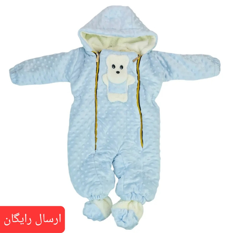 کاپشن سرهمی نوزادی مخمل حباب دار سایز 1 و 2 در رنگ های صورتی ، آبی ، طوسی و کرم با ارسال رایگان به سراسرکشور