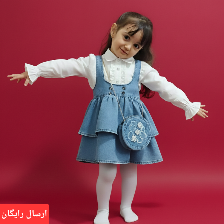 لباس نوزادی و بچگانه مجلسی سه تکه سایز 1،2،3،4،5،6(ارسال رایگان )