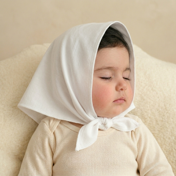 روسری نوزاد پنبه ای