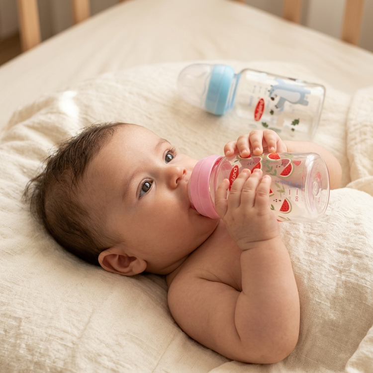 شیشه شیر نوزادی شیشه ای babyland سایز کوچک (ارسال رایگان)