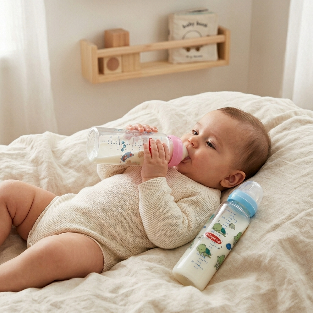 شیشه شیر نوزادی شیشه ای باکیفیت babyland سایز بزرگ دخترونه و پسرونه (ارسال رایگان)