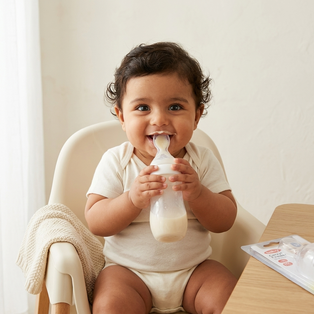 سرلاک خوری و سوپ خوری نوزاد برند babyland (ارسال رایگان)