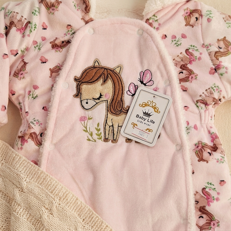 کاپشن نوزادی باکیفیت مخمل داخل خزدار برند babylife (ارسال رایگان )