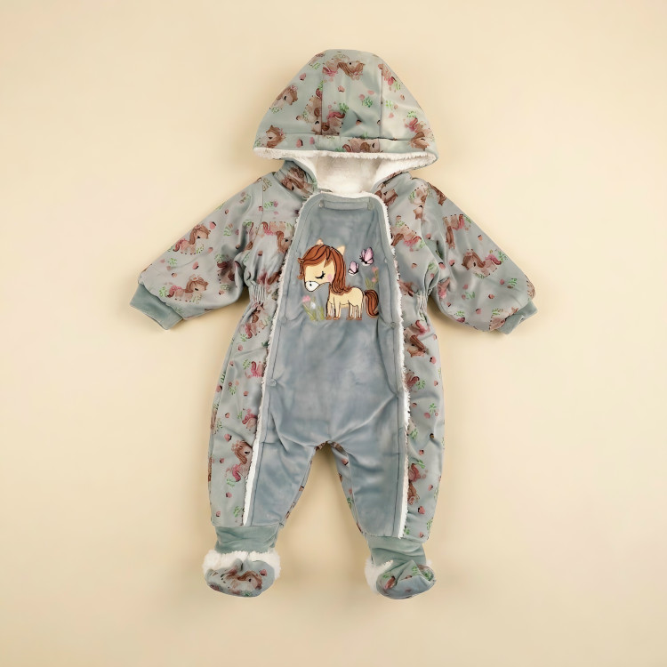 کاپشن نوزادی باکیفیت مخمل داخل خزدار برند babylife (ارسال رایگان )